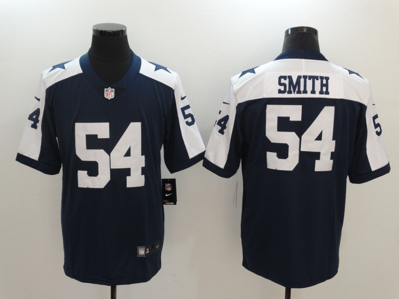 Cowboys 54 Jaylon Smith Navy Throwback Vapor Untouchable Limited Player Jersey