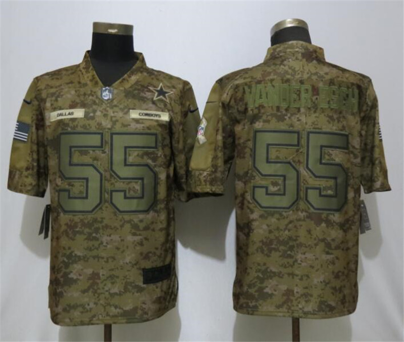 Cowboys 55 Leighton Vader Esch Camo Salute To Service Limited Jersey