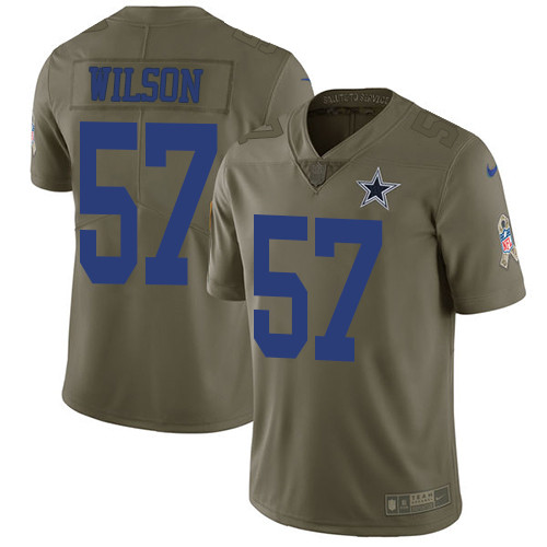 Cowboys 57 Damien Wilson Olive Salute To Service Limited Jersey