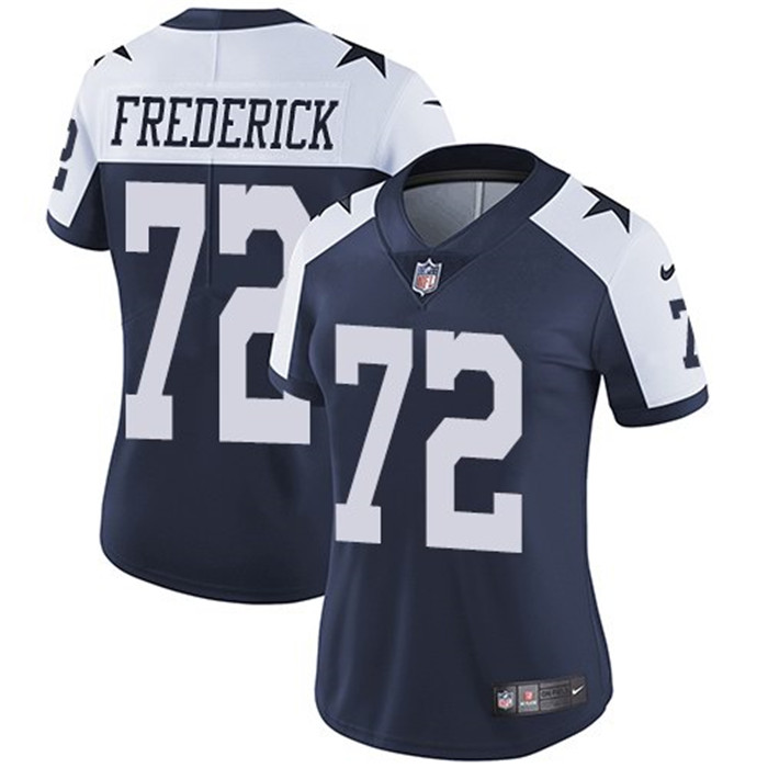 Cowboys 72 Travis Frederick Navy Alternate Women Vapor Untouchable Limited Jersey