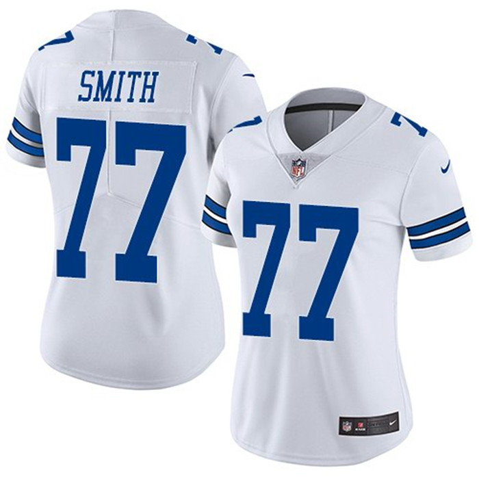 Cowboys 77 Tyron Smith White Women Vapor Untouchable Limited Jersey
