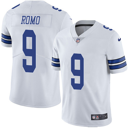 Cowboys 9 Tony Romo White Vapor Untouchable Player Limited Jersey