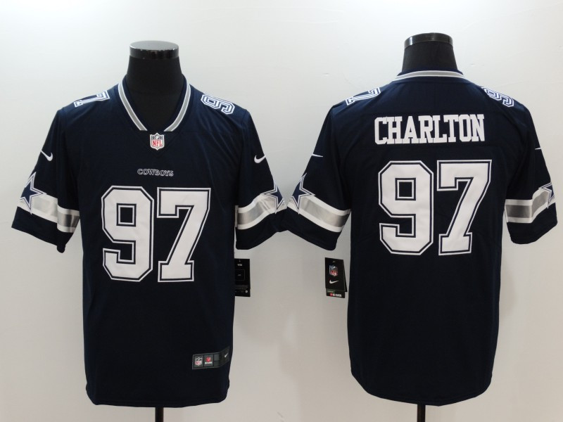 Cowboys 97 Taco Charlton Navy Vapor Untouchable Player Limited Jersey