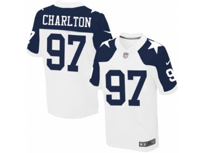 Dallas Cowboys 97 Taco Charlton Elite White Throwback Alternate NFL Jersey