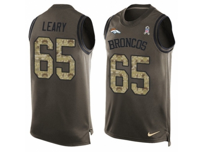 Denver Broncos 65 Ronald Leary Limited Green Salute to Service Tank Top NFL Jersey