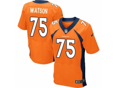Denver Broncos 75 Menelik Watson Elite Orange Team Color NFL Jersey