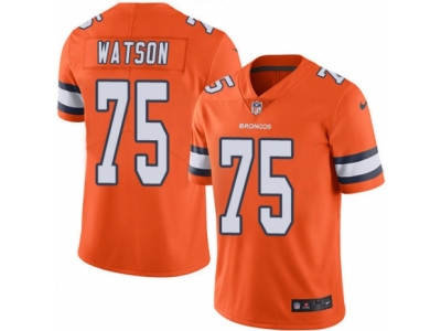 Denver Broncos 75 Menelik Watson Limited Orange Rush NFL Jersey