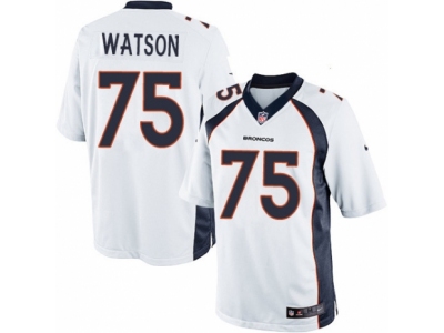 Denver Broncos 75 Menelik Watson Limited White NFL Jersey