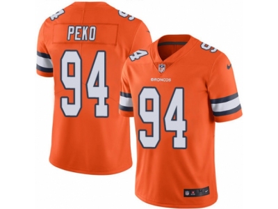 Denver Broncos 94 Domata Peko Limited Orange Rush NFL Jersey