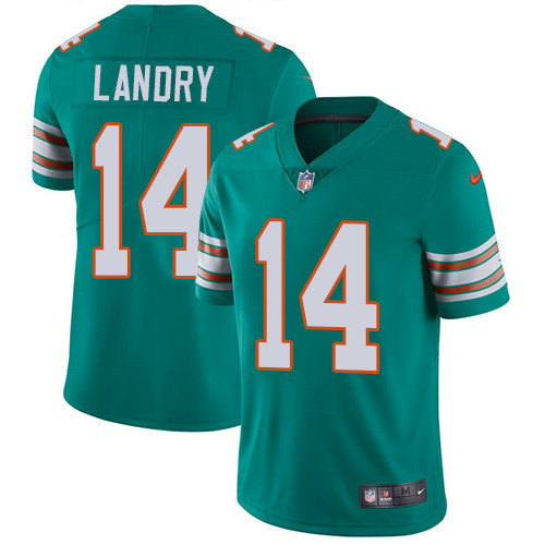 Dolphins 14 Jarvis Landry Aqua Throwback Vapor Untouchable Player Limited Jersey