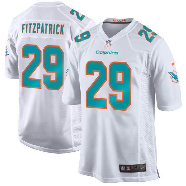 Dolphins 29 Minkah Fitzpatrick White 2018 NFL Draft Pick Elite Jersey