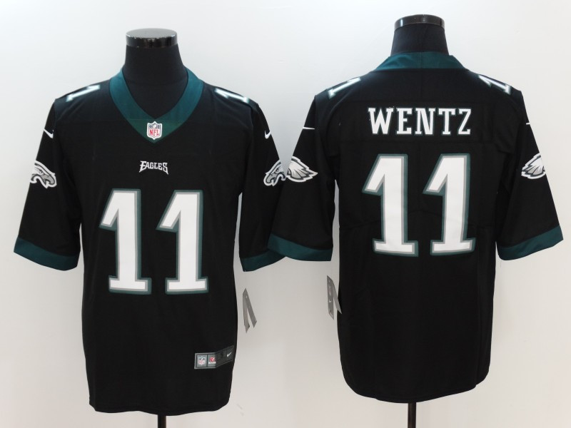 Eagles 11 Carson Wentz Black Vapor Untouchable Player Limited Jersey