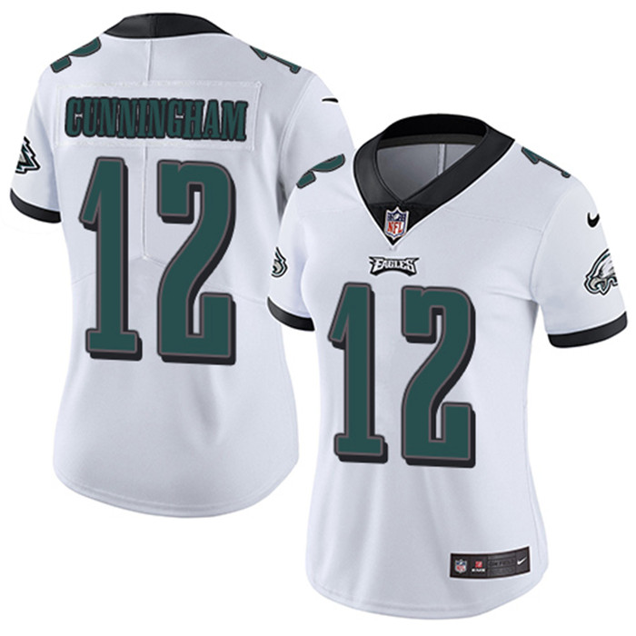 Eagles 12 Randall Cunningham White Women Vapor Untouchable Limited Jersey