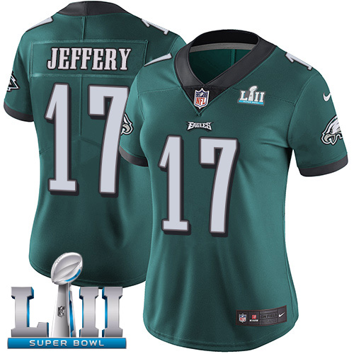 Eagles 17 Alshon Jeffery Green Women 2018 Super Bowl LII Vapor Untouchable Player Limited Jersey