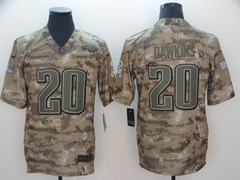 Eagles 20 Brian Dawkins Camo Salute To Service Limited Jersey