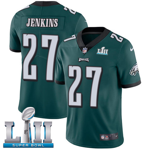 Eagles 27 Malcolm Jenkins Green Youth 2018 Super Bowl LII Vapor Untouchable Player Limited Jersey