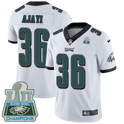 Eagles 36 Jay Ajayi White 2018 Super Bowl Champions Vapor Untouchable Player Limited Jersey