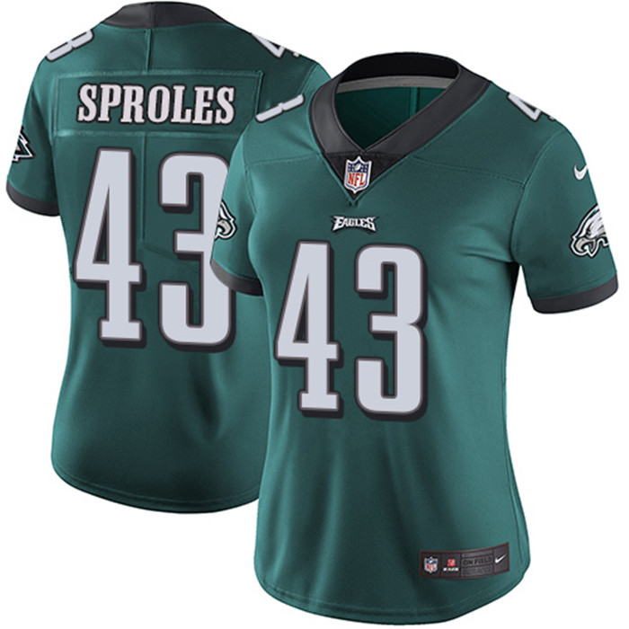 Eagles 43 Darren Sproles Green Women Vapor Untouchable Limited Jersey