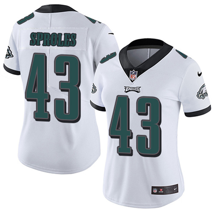 Eagles 43 Darren Sproles White Women Vapor Untouchable Limited Jersey