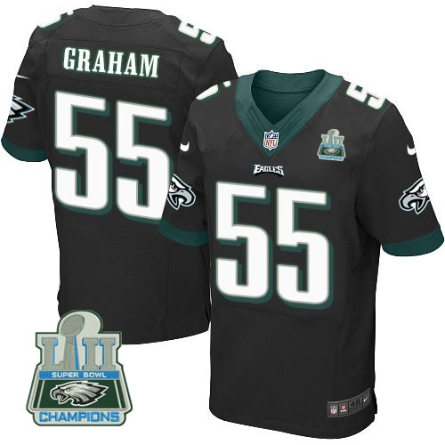Eagles 55 Brandon Graham Black 2018 Super Bowl Champions Elite Jersey