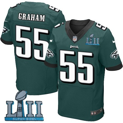 Eagles 55 Brandon Graham Green 2018 Super Bowl LII Elite Jersey