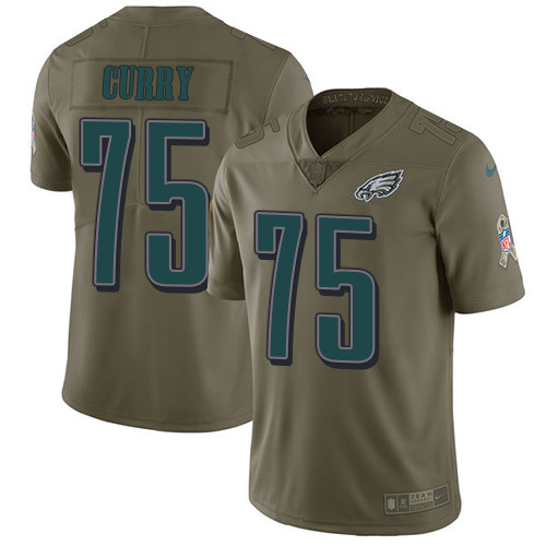 Eagles 75 Vinny Curry Olive Salute To Service Limited Jersey