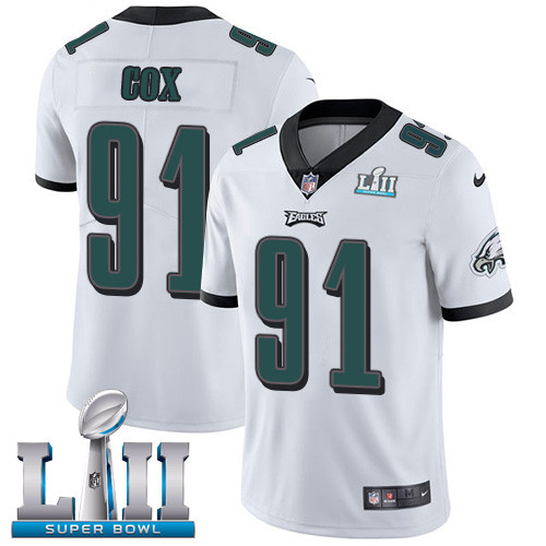 Eagles 91 Fletcher Cox White 2018 Super Bowl LII Vapor Untouchable Player Limited Jersey