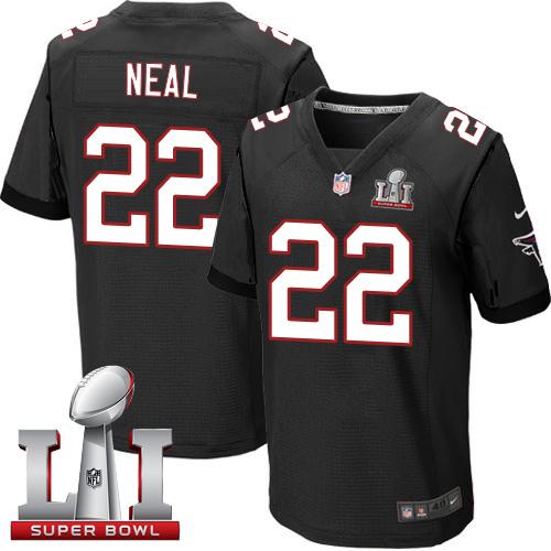 Falcons 22 Keanu Neal Black Alternate Super Bowl LI 51 Men Stitched NFL Elite Jersey