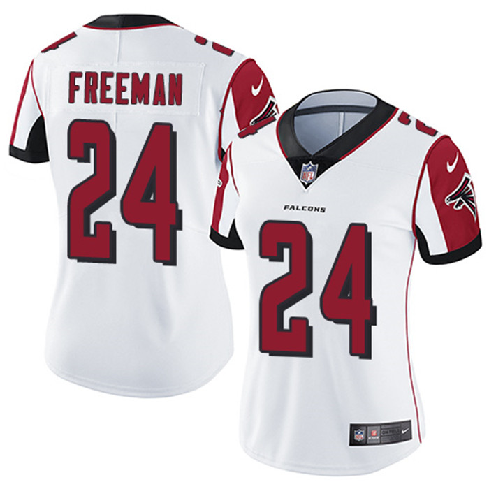 Falcons 24 Devonta Freeman White Women Vapor Untouchable Limited Jersey