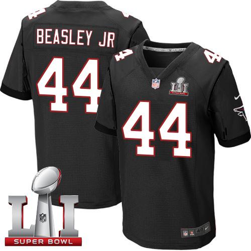 Falcons 44 Vic Beasley Jr Black Alternate Super Bowl LI 51 Men Stitched NFL Elite Jersey