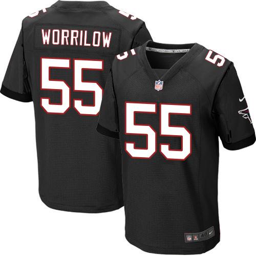 Falcons 55 Paul Worrilow Black Alternate Men Stitched NFL Elite Jersey