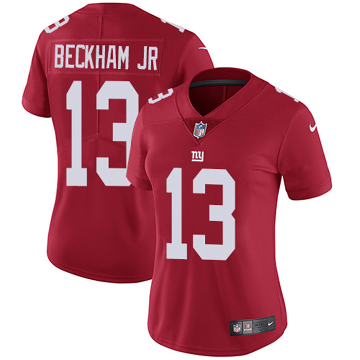 Giants 13 Odell Beckham Jr Red Women Vapor Untouchable Limited Jersey