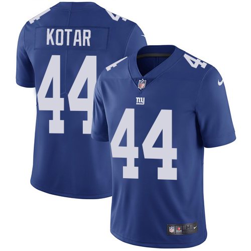 Giants 44 Doug Kotar Blue Vapor Untouchable Limited Jersey