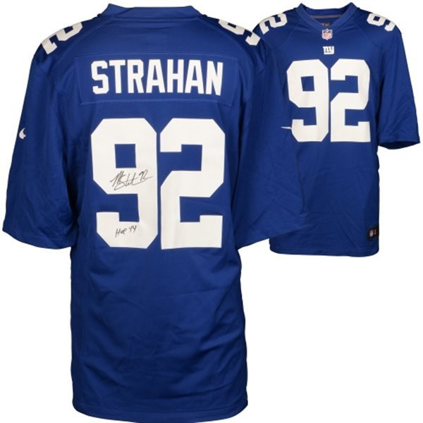 Giants 92 Michael Strahan Blue Signature Edition Elite Jersey