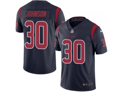 Houston Texans 30 Kevin Johnson Navy Blue Men Stitched NFL Limited Rush Jersey