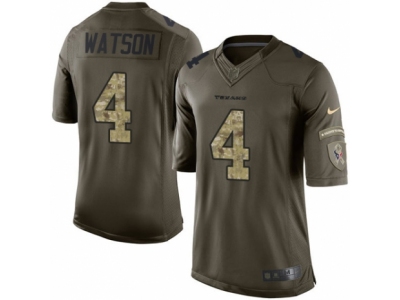 Houston Texans 4 Deshaun Watson Limited Green Salute to Service NFL Jersey