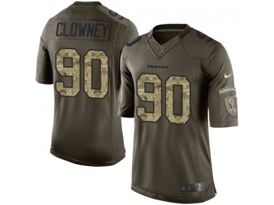 Houston Texans 90 Jadeveon Clowney Green Salute to Service Jerseys Limited jersey