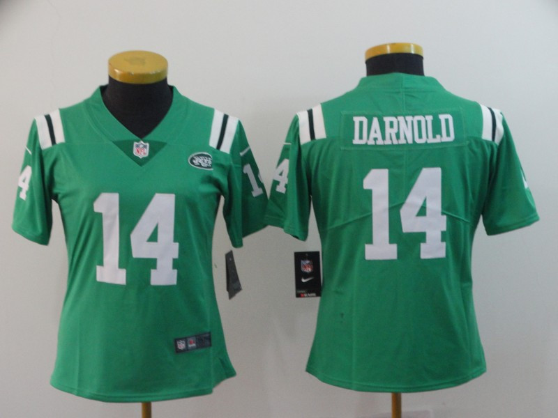 Jets 14 Sam Darnold Green Women Color Rush Limited Jersey