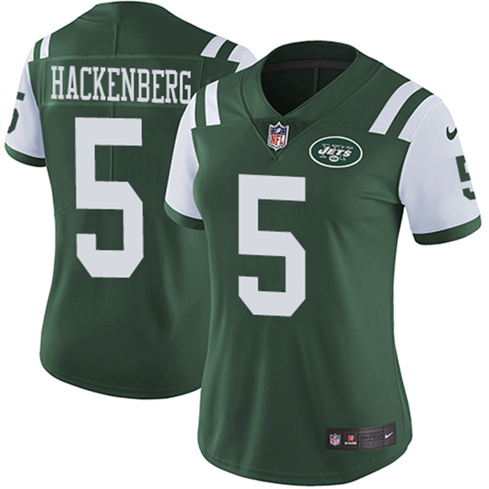 Jets 5 Christian Hackenberg Green Women Vapor Untouchable Limited Jersey
