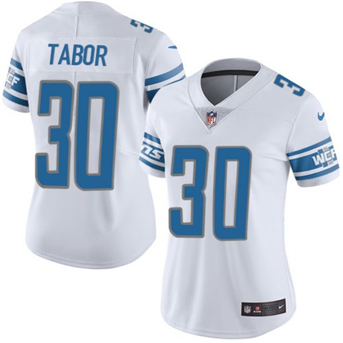 Lions 30 Teez Tabor White Women Vapor Untouchable Limited Jersey