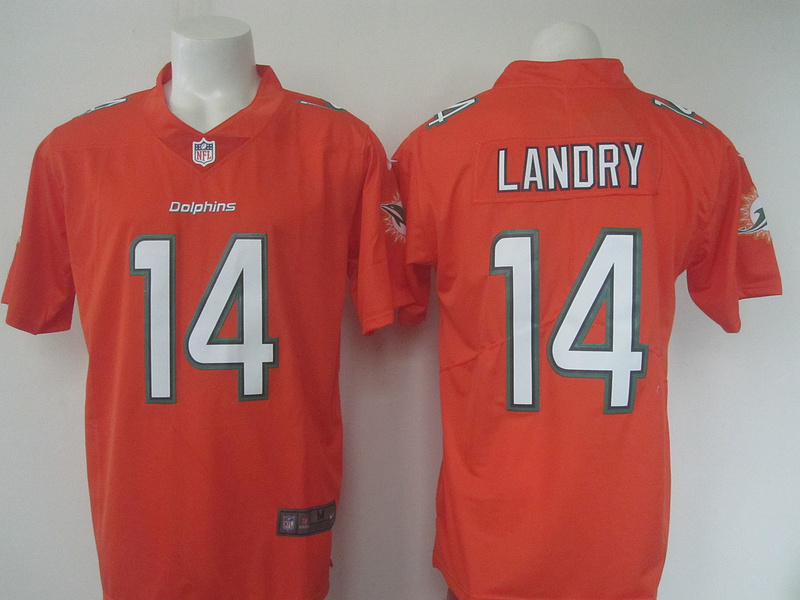 Miami Dolphins 14 Jarvis Landry Limited Orange Rush NFL Jersey
