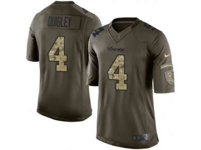 Minnesota Vikings 4 Ryan Quigley Limited Green Salute to Service NFL Jersey