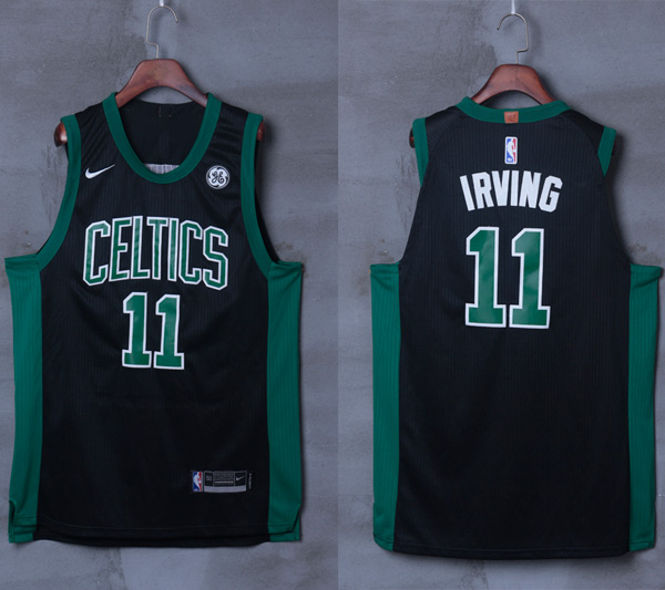  NBA Boston Celtics #11 kyrie irving Jersey 2017 18 New Season Black Jersey