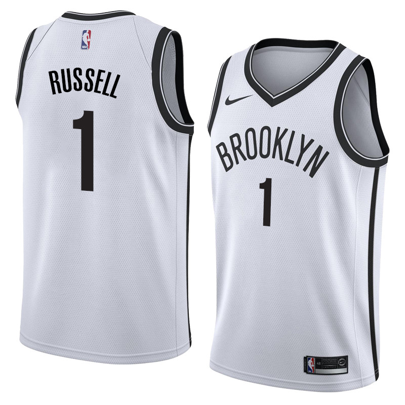 NBA Brooklyn Nets #1 Dangelo Russell Jersey 2017 18 New Season White Jerseys