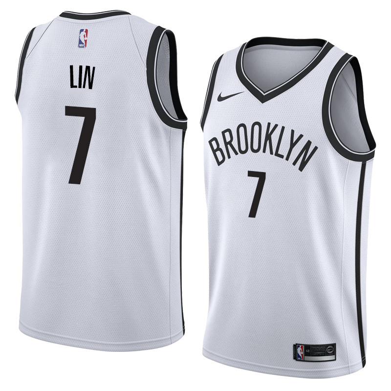 NBA Brooklyn Nets #7 Jeremy Lin Jersey 2017 18 New Season White Jerseys