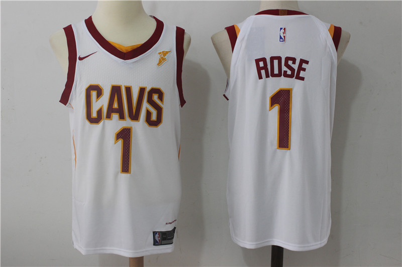 NBA Cleveland Cavaliers #1 Derrick Rose Jersey 2017 18 New Season White Jersey
