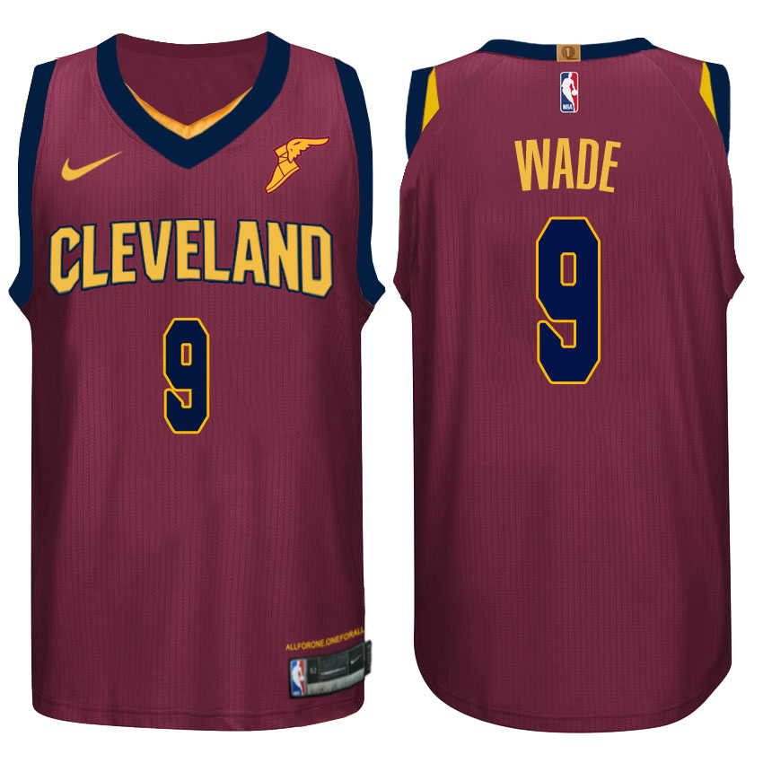  NBA Cleveland Cavaliers #9 Dwyane Wade Jersey 2017 18 New Season Wine Red Jersey