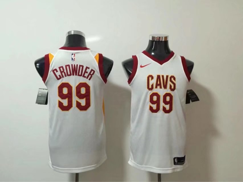NBA Cleveland Cavaliers #99 Jae Crowder Jersey 2017 18 New Season Wine White women dress