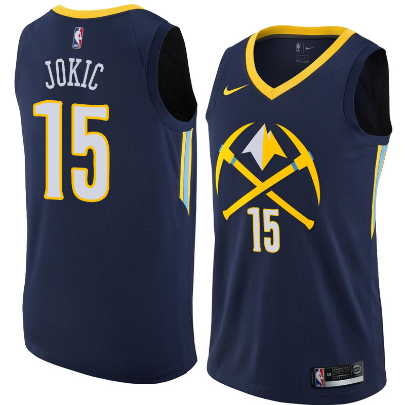 NBA Denver Nuggets #15 Nikola Jokic Jersey 2017 18 New Season City Edition Jersey