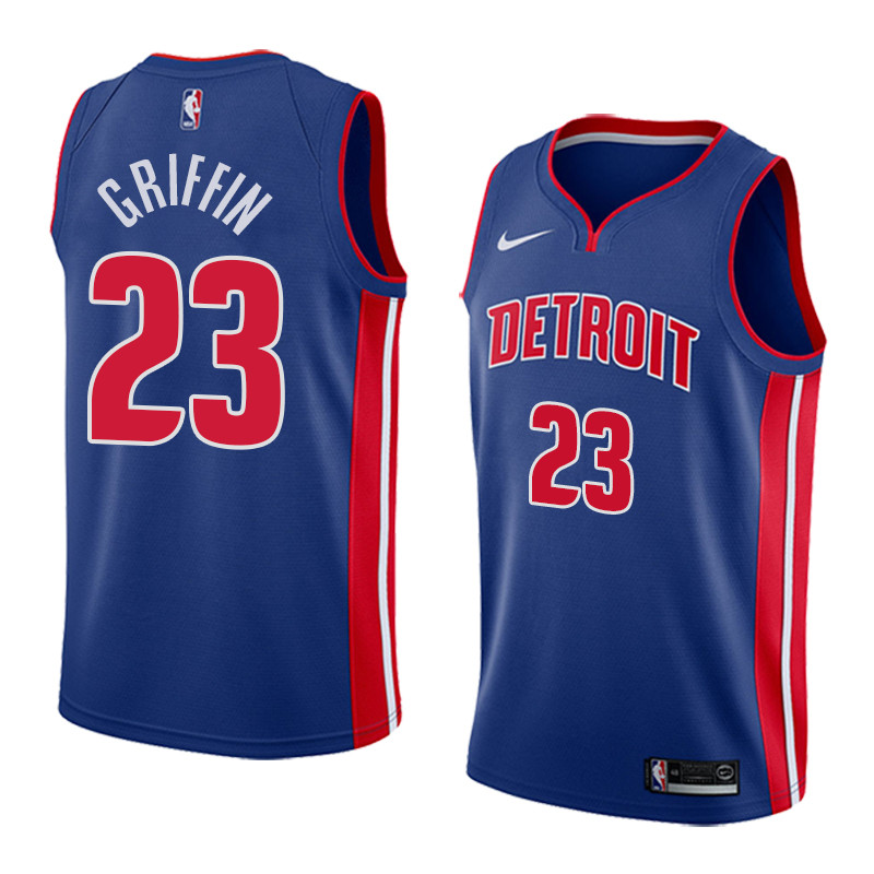 NBA Detroit Pistons #23 Blake Griffin Jersey 2017 18 New Season Blue Jersey